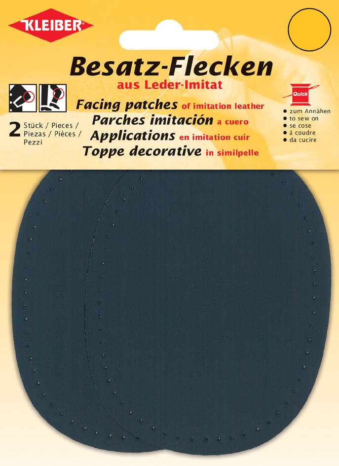 4009691893058 - KLEIBER Besatz-Aufnähflecken oval 85 x 110 mm dunkelblau