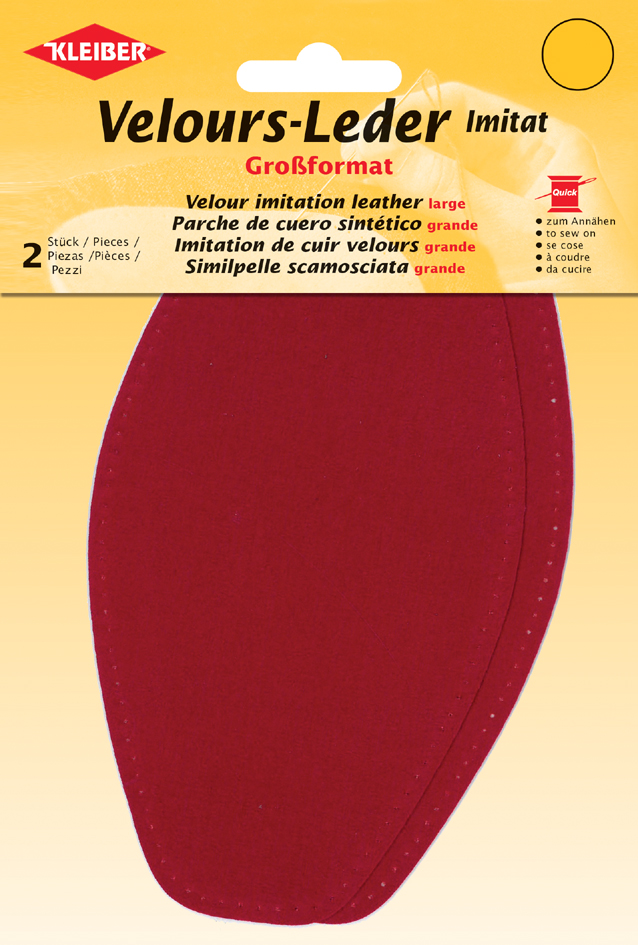 4009691895052 - KLEIBER Velour-Leder-Imitat 95 x 185 mm rot