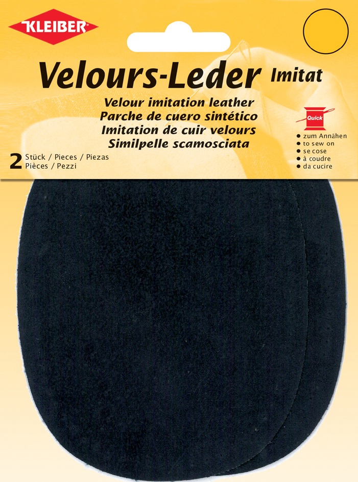 4009691896042 - KLEIBER Velour-Leder-Imitat 100 x 130 mm dunkelblau