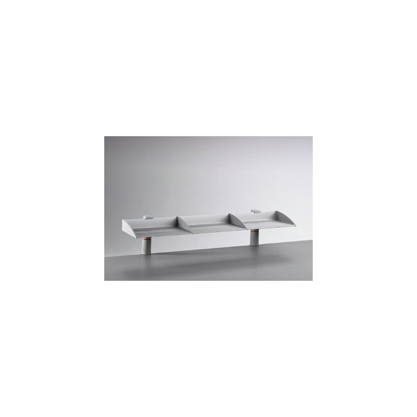 4009729018781 - Ablagebord 120cm 1Regal grau 2 Universalzwingen 18x74mm+Halter 7 Meter