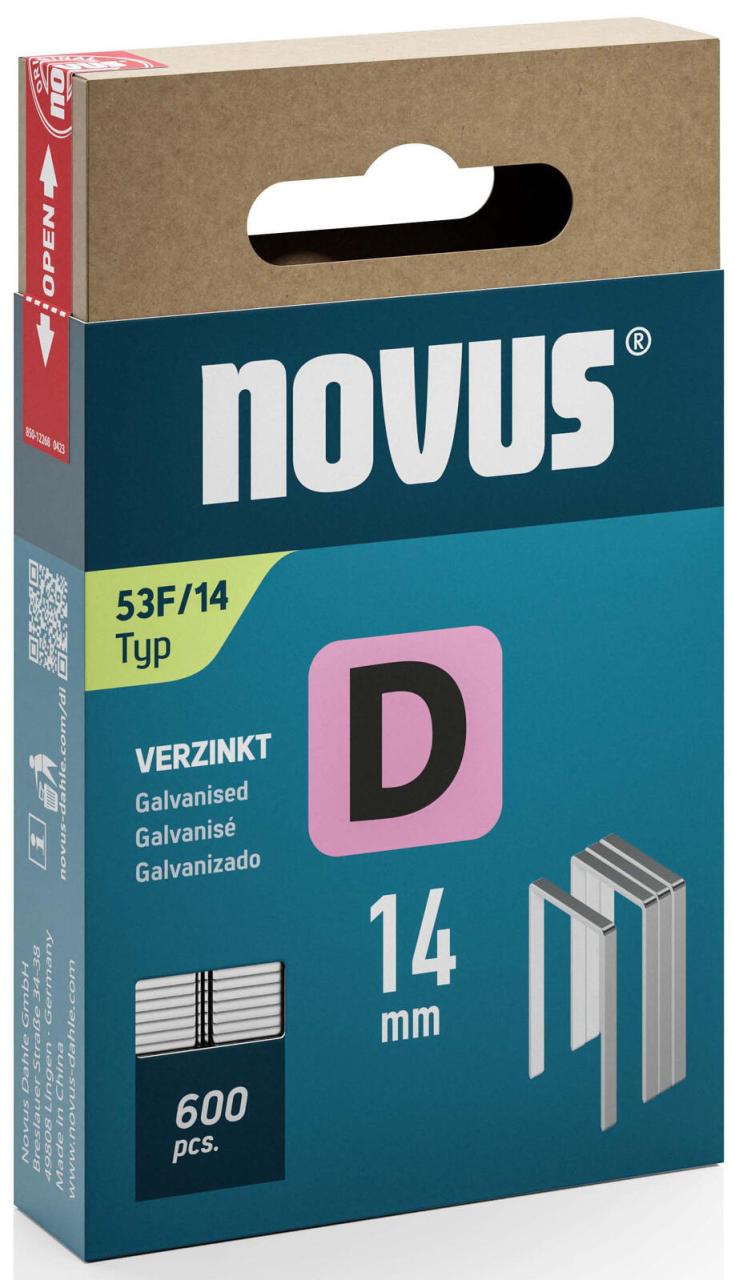 4009729081273 - Tackerklammern 53F 14 Flachdraht 042-0792 Stahldraht  4009729081273 novus