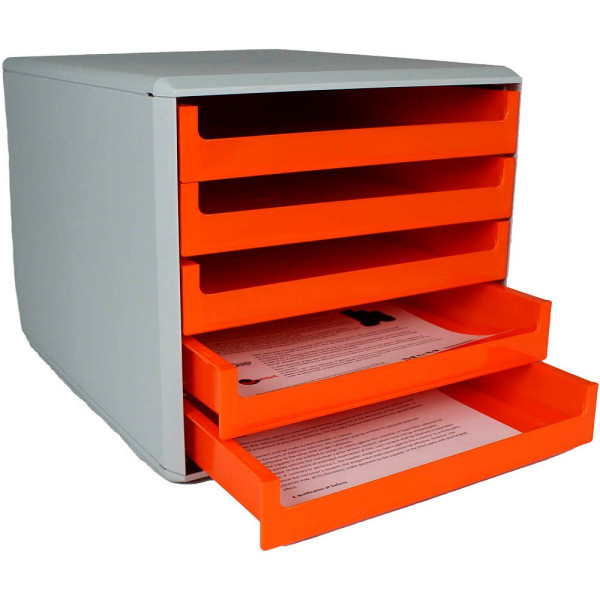 4009793839978 - Schubladenboxen Schubladenbox sunny-orange 30050959 DIN A4 285 x 357 x 260 cm