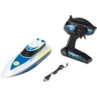 4009803241388 - RC Boot Police mit Schutzschaltung - die Propeller laufen erst im Wasser an Control Ferngesteuertes Polizeiboot 345 cm bunt