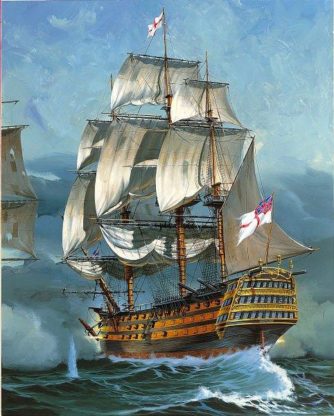 4009803565408 - Model Set HMS Victory Modellbausatz mit Basiszubehör im Maßstab 1225 269 Teile 40 cm