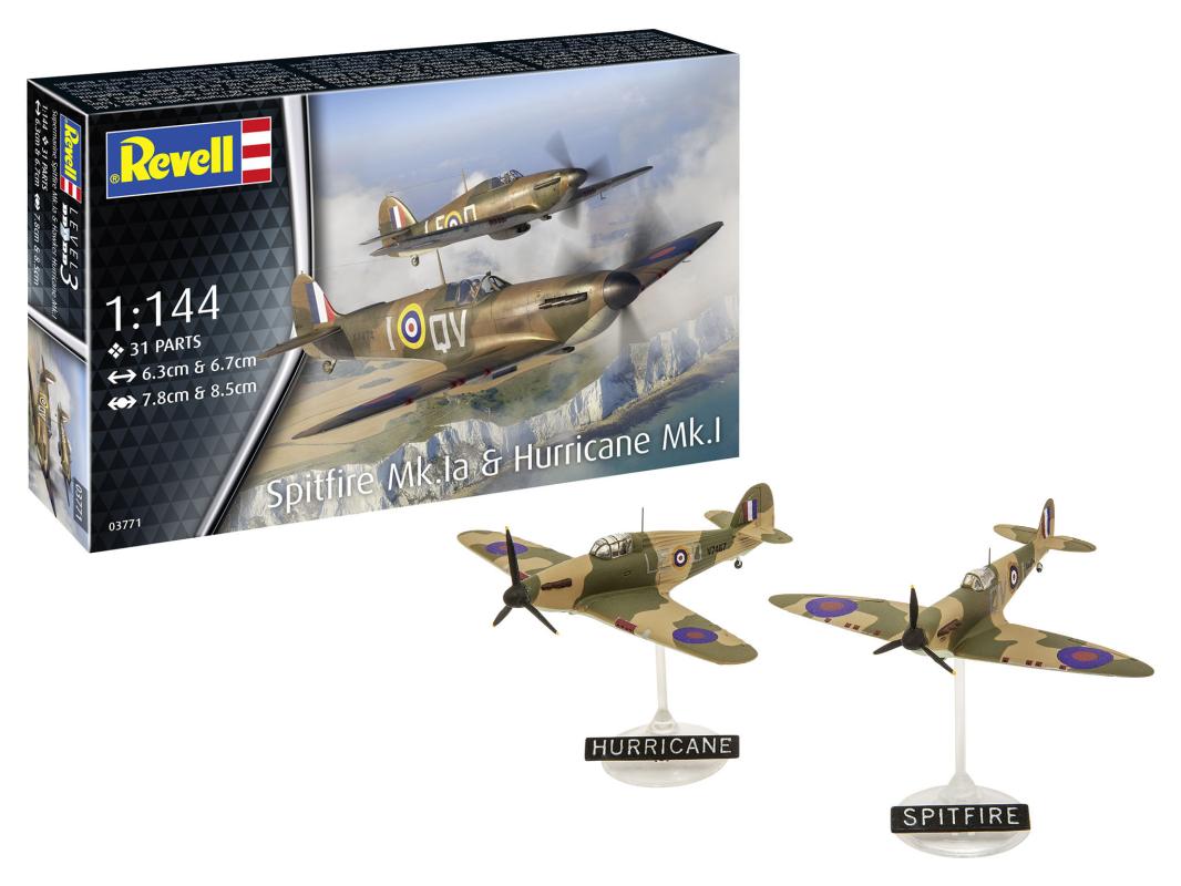 4009803637716 - Model Set - Spitfire MkIa & Hurricane MkI