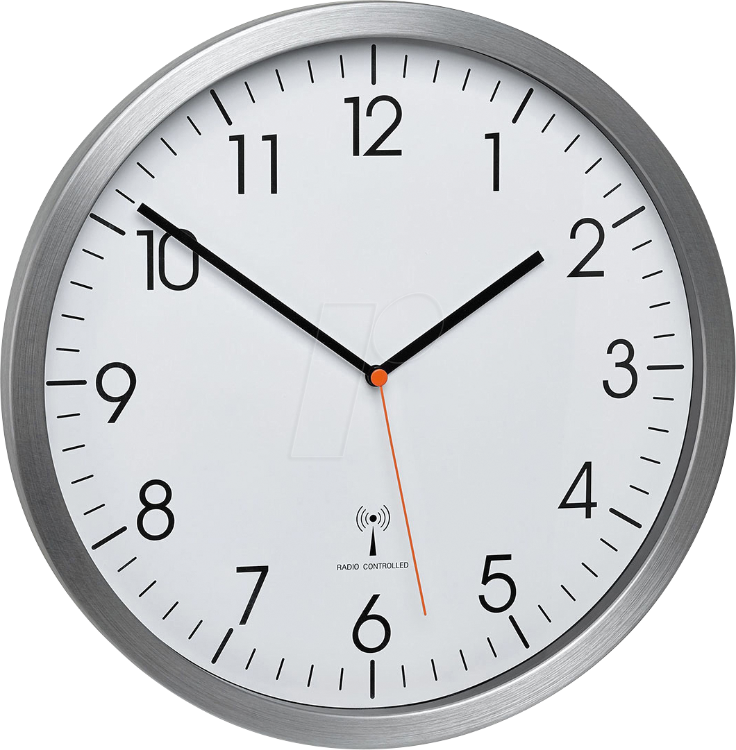 4009816029492 - Analoge Funk-Wanduhr mit Aluminium-Rahmen 4009816029492 - Analoge Funk-Wanduhr mit Aluminium-Rahmen