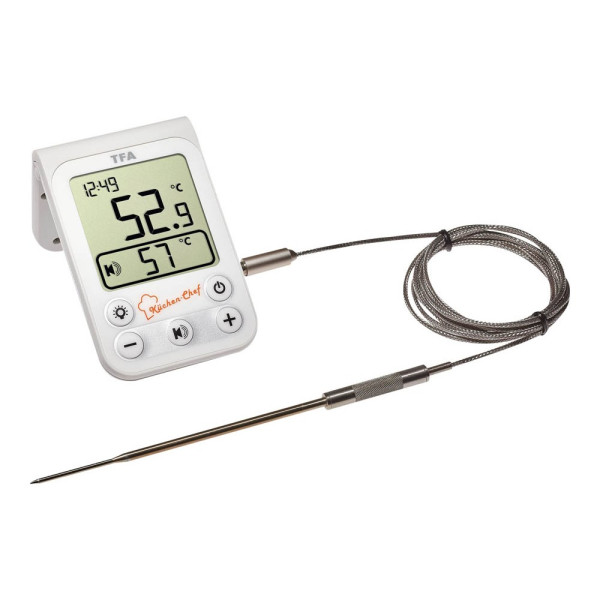 4009816031136 - Tfa-dostmann - tfa dostmann digital küche chef grill thermometer fleisch mit r tro beleuchtung kunststoff WEIß 64 x 2 x 10 cm