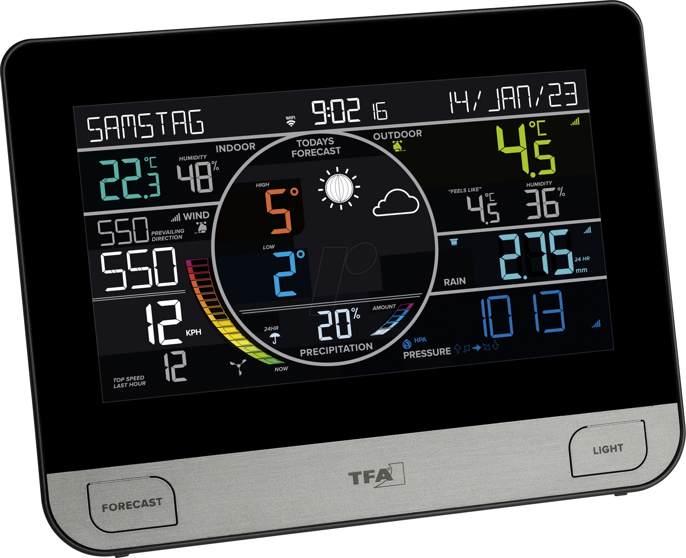 4009816039187 - Wlan view pro 35800301 WLAN-Wetterstation Vorhersage für mit WiFi 7 Tage Anzahl Senso - Tfa Dostmann