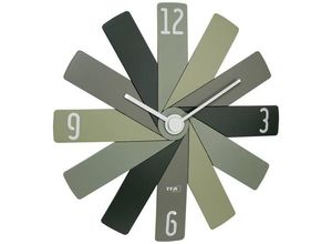 4009816039804 - 60302004 Quarz Wanduhr 400 mm x 37 mm x 400 mm Grün Oliv Waldgrün Schleichendes Uhrwerk (lautlos)