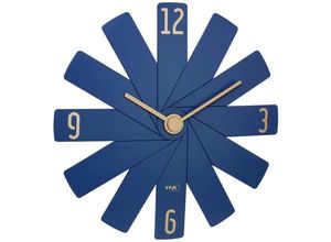 4009816039828 - 60302006 Quarz Wanduhr 400 mm x 37 mm x 400 mm Blau Mitternachtsblau Schleichendes Uhrwerk (lautlos)