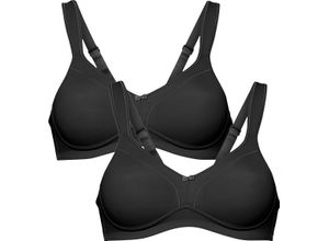 4009823597229 - susa Elegance Entlastungs-BH 2er-Pack bügellos für Damen schwarz 90A