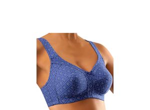 4009823791733 - Große Größen Entlastungs-BH blau bedruckt Gr110B