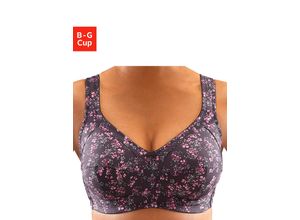 4009823933287 - Große Größen Entlastungs-BH lila bedruckt Gr105D