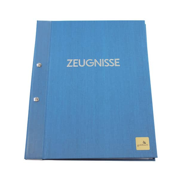 4009835360033 - Zeugnismappe A4 blau 4009835360033 GOLDBUCH