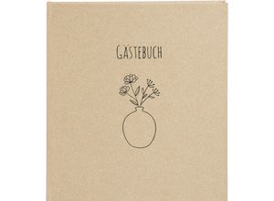 4009835480199 - goldbuch Gästebuch Blumen für Dich beige