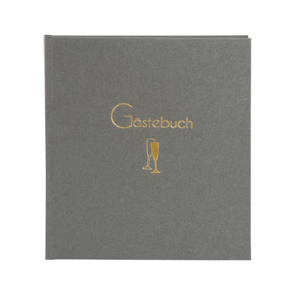 4009835480236 - Gästebuch Cheers graubraun 4009835480236 GOLDBUCH