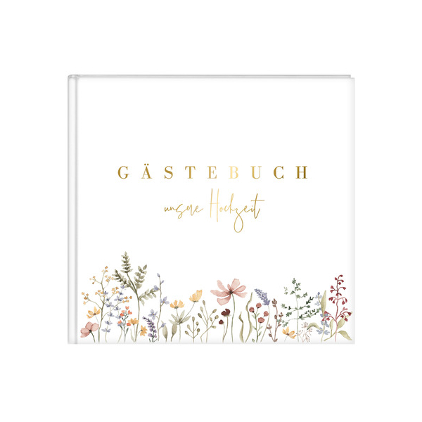 4009835500446 - Gästebuch Hochzeit Blütenliebe weiß 4009835500446 Goldbuch