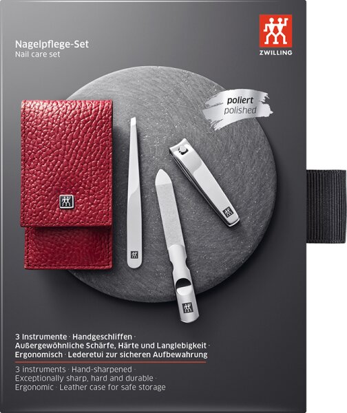 4009839493829 - ZWILLING Beauty Taschen-Etui Rindleder rot 3-tlg 4009839493829 - ZWILLING Beauty Taschen-Etui Rindleder rot 3-tlg