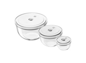 4009839686368 - ZWILLING Fresh & Save BOWLS Vakuumschüssel Set S M L 6-tlg Glas Transparent-Weiß 4009839686368 - ZWILLING Fresh & Save BOWLS Vakuumschüssel Set S M L 6-tlg Glas Transparent-Weiß