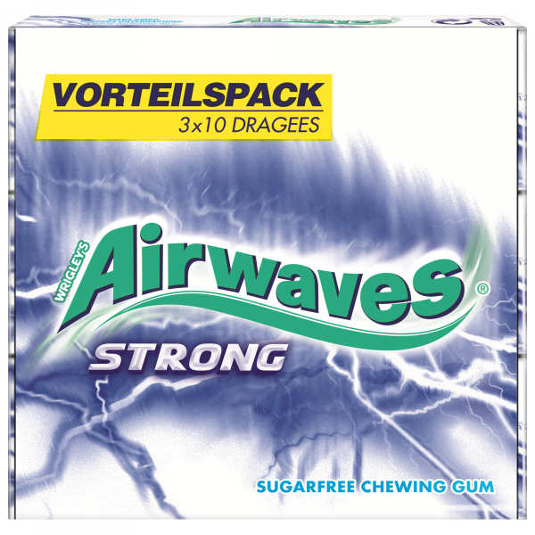 4009900474214 - AIRWAVES Kaugummi 366540 Strong 3x10St 4009900474214 30 Stück