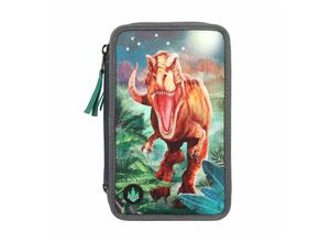 4010070647780 - Federtasche LED grau Dino World 20 x 13 x 7 cm