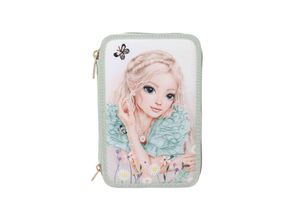 4010070705374 - 3-Fach Federtasche mit Stickerei SUMMER FEELING inkl Stifte TOPModel 75 x 13 x 20 cm