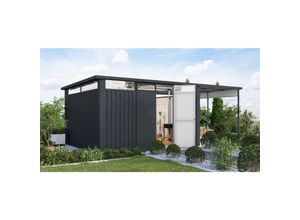 4010090289618 - Gartenhaus Superline versch Größen + Farben optional mit Anbaudach