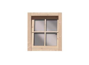 4010090324142 - Karibu Kippfenster für die Außensauna o Holzhaus geeignet für 28 mm Wandstärke Echtglas