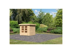 4010090472027 - Karibu Gartenhaus Calabar 2 SET naturbelassen mit Boden Dachbahn