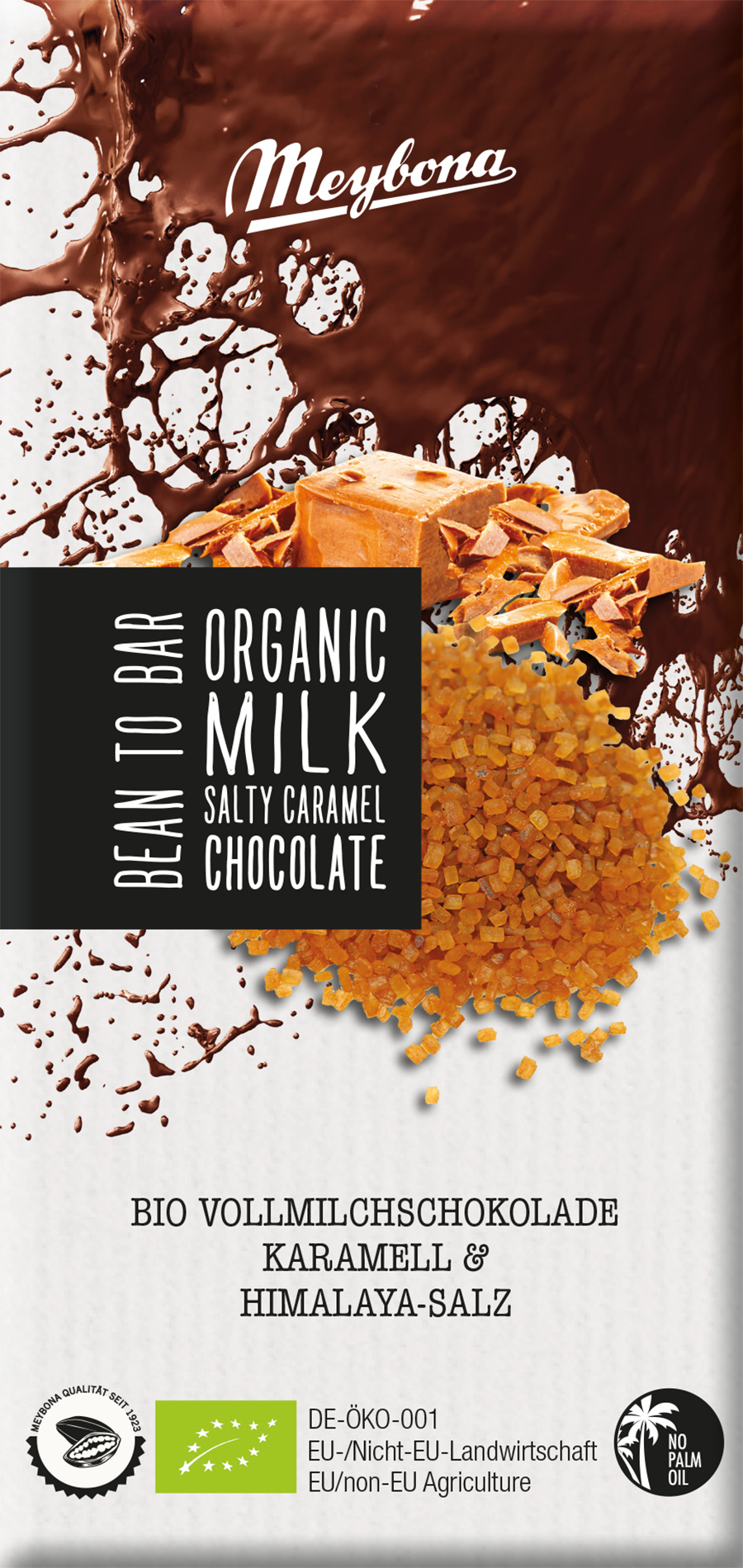 4010139185017 - Meybona Bio Schokolade VOLLMILCH & SALTY CARAMEL 100g