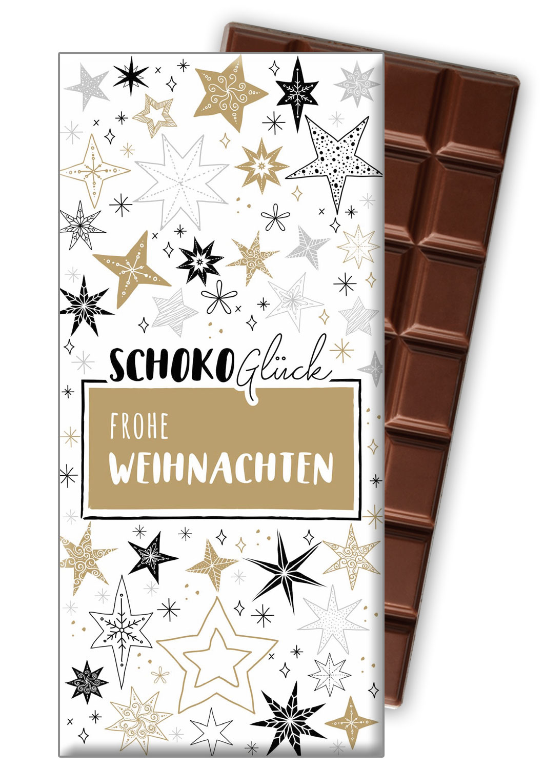 4010139303138 - Schokoglück FROHE WEIHNACHTEN Premium Schokoladentafel von Meybona 100g