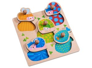 4010168242453 - Steckpuzzle BUNTE TIERE 5-teilig aus Holz