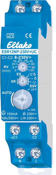 4010312107928 - - Stromstoß-Schalter Hutschiene ESR12NP 1 Schließer 230 v dc 230 v ac 16 a 2000 w 1 St