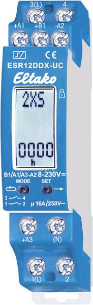 4010312108093 - Installationsrelais 1TE elektr reg 2S 2Ö 8-230V AC DC 16A uc ESR12DDX-UC - Eltako