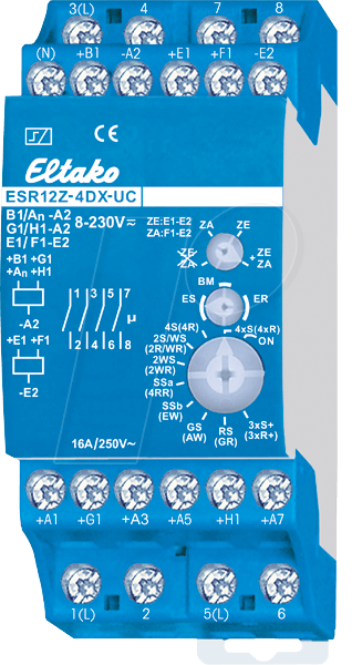 4010312108130 - Stromstoß-Schalter Hutschiene ESR12Z-4DX-UC 4 Schließer 230 V 8 A 2000 W 1 St