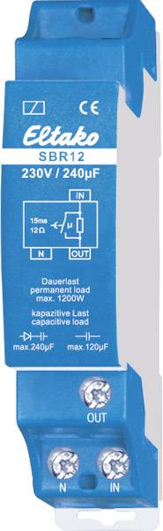 4010312205457 - Eltako SBR12-230V 240uF Strombegrenzung relais kapazitiv 1S 16A 22100430