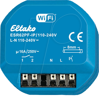 4010312324684 - Stromstoß-Schalter Unterputz ESR62PF-IP 110-240V 1 Schließer 240 V 16 A 1 St