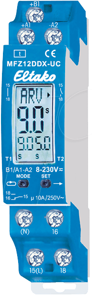 4010312603079 - 23001004 MFZ12DDX-UC Zeitrelais Multifunktional 230 v 1 St Zeitbereich 01 s - 99 h 1 Wechs - Eltako