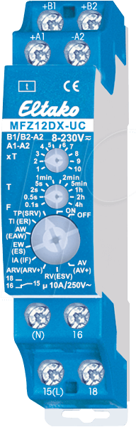 4010312603086 - 23001005 MFZ12DX-UC Zeitrelais Multifunktional 230 v 1 St Zeitbereich 01 s - 40 h 1 Wechsl - Eltako