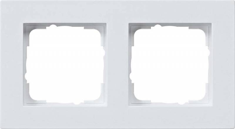 4010337022282 - GIRA 0212295 Abdeckrahmen 2fach flach E2 Reinweiß glänzend