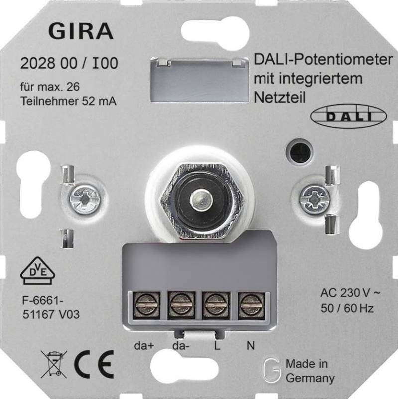 4010337023456 - GIRA 202800 DALI Potentiometer Netzteil Einsatz