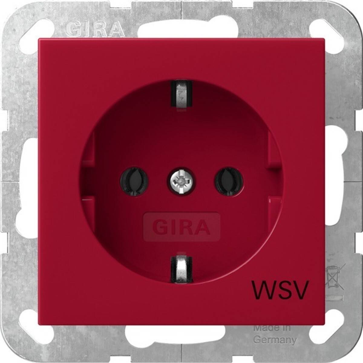 4010337092919 - GIRA 4188108 SCHUKO-Steckdose WSV System 55 Rot glänzend