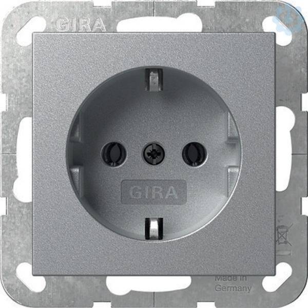 4010337092933 - GIRA 418826 SCHUKO-Steckdose System 55 Farbe Alu