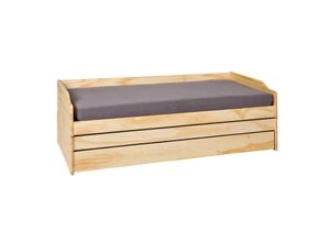 4010340352574 - Kinderbett Funktionsbett Lotar - 3 Liegeflächen - 90 x 200 - versch Farben - Farblos