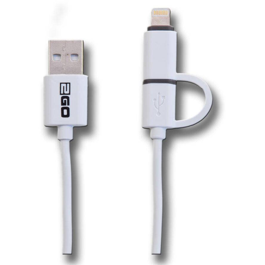 4010425956376 - 2in1 USB Lade- Datenkabel f Micro-USB & Apple 100cm ws