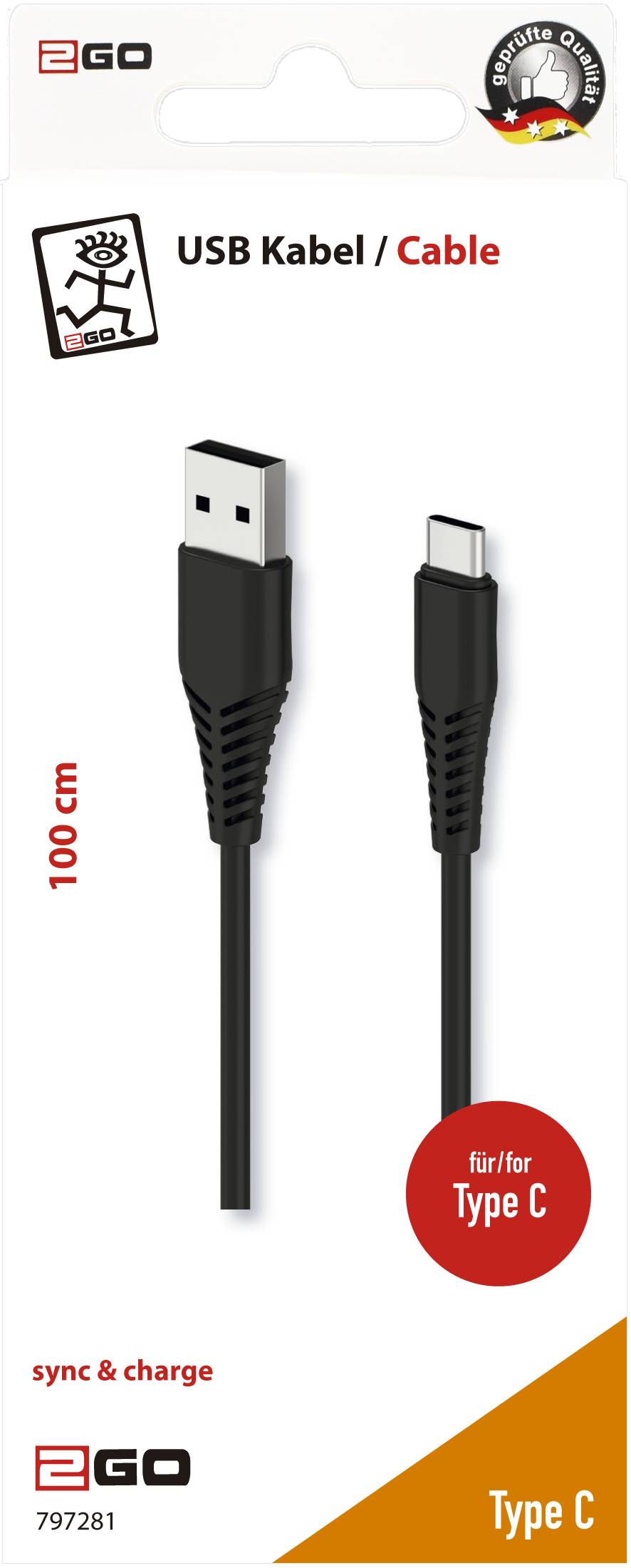 4010425972819 - USB Lade- Datenkabel USB Type-C   1m schwarz