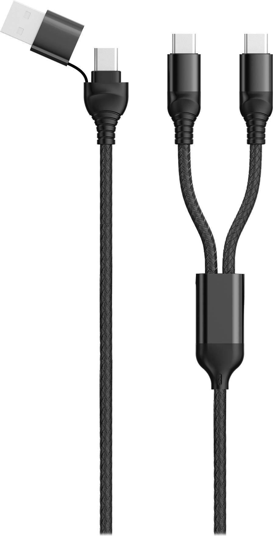 4010425973670 - USB   Type C Ladekabel DUO 2x USB-C Nylon 12m  schwarz