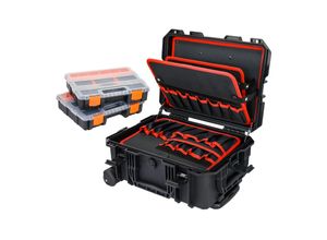 4010537156428 - HMF 15604-02 Outdoor Werkzeugtrolley Werkzeugkoffer leer mit Rollen 465 x 36 x 225 cm