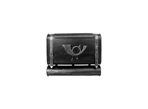 4010537509095 - HMF 509 Briefkasten Antiker Koffer mit POSTHORN PH1 38 x 45 x 10 cm Silber