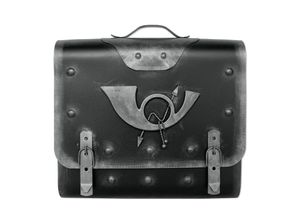 4010537510091 - HMF 510 Briefkasten Alter Ranzen mit Posthorn PH2 40 x 40 x 9 cm Silber